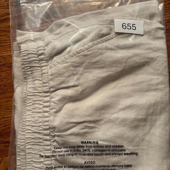 Old Navy Linen Blend Pants Women's Size XXL Drawstring Straight Leg Beach Vacay - Picture 10 of 10